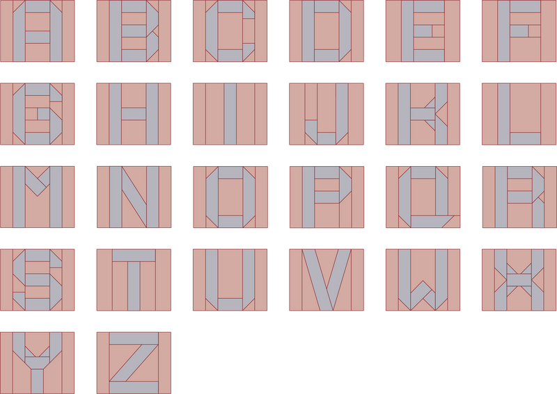 Letter Quilt Blocks PDF Pattern – FRUX STUDIO Letter Quilt Blocks PDF Pattern – FRUX STUDIO